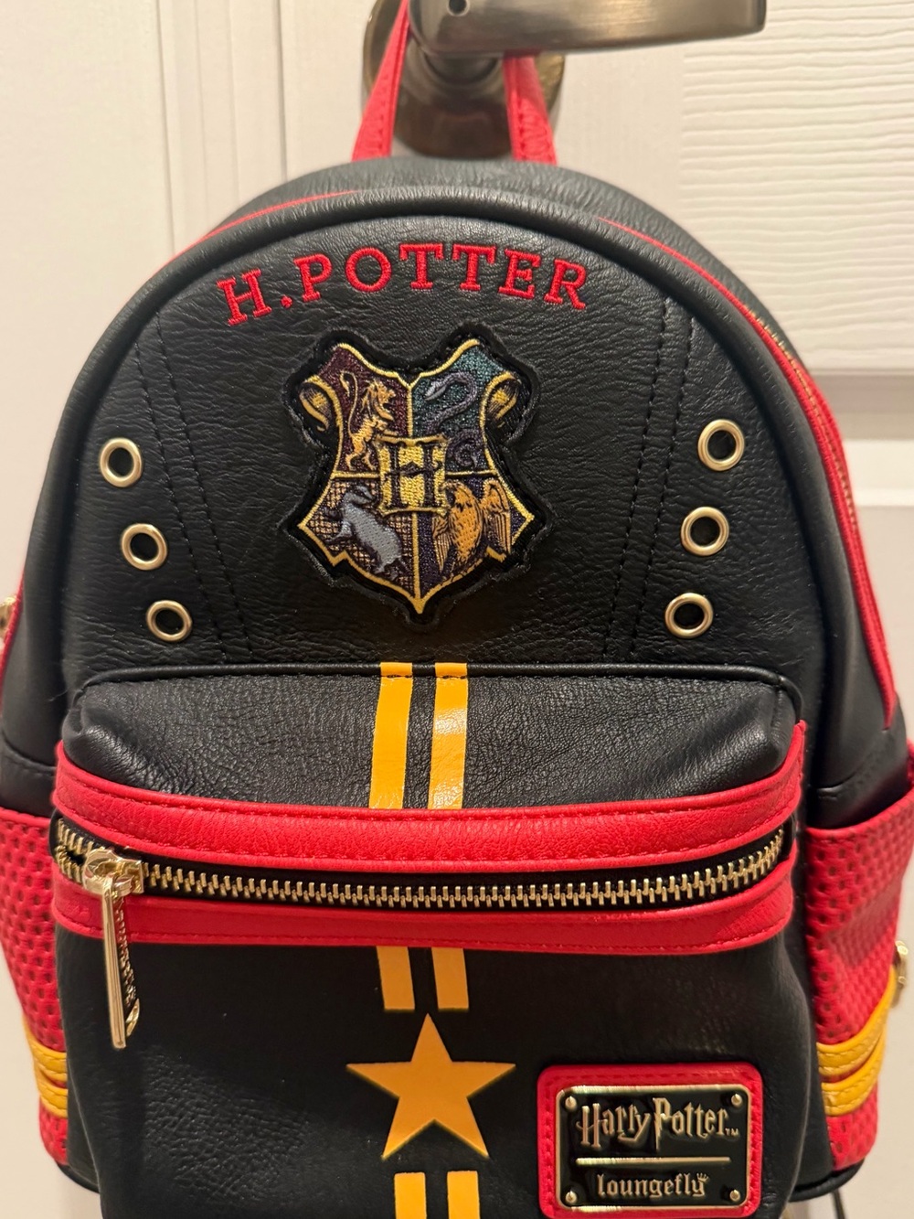 Harry Potter Loungefly Black Mini Backpack with Red & Gold Accents